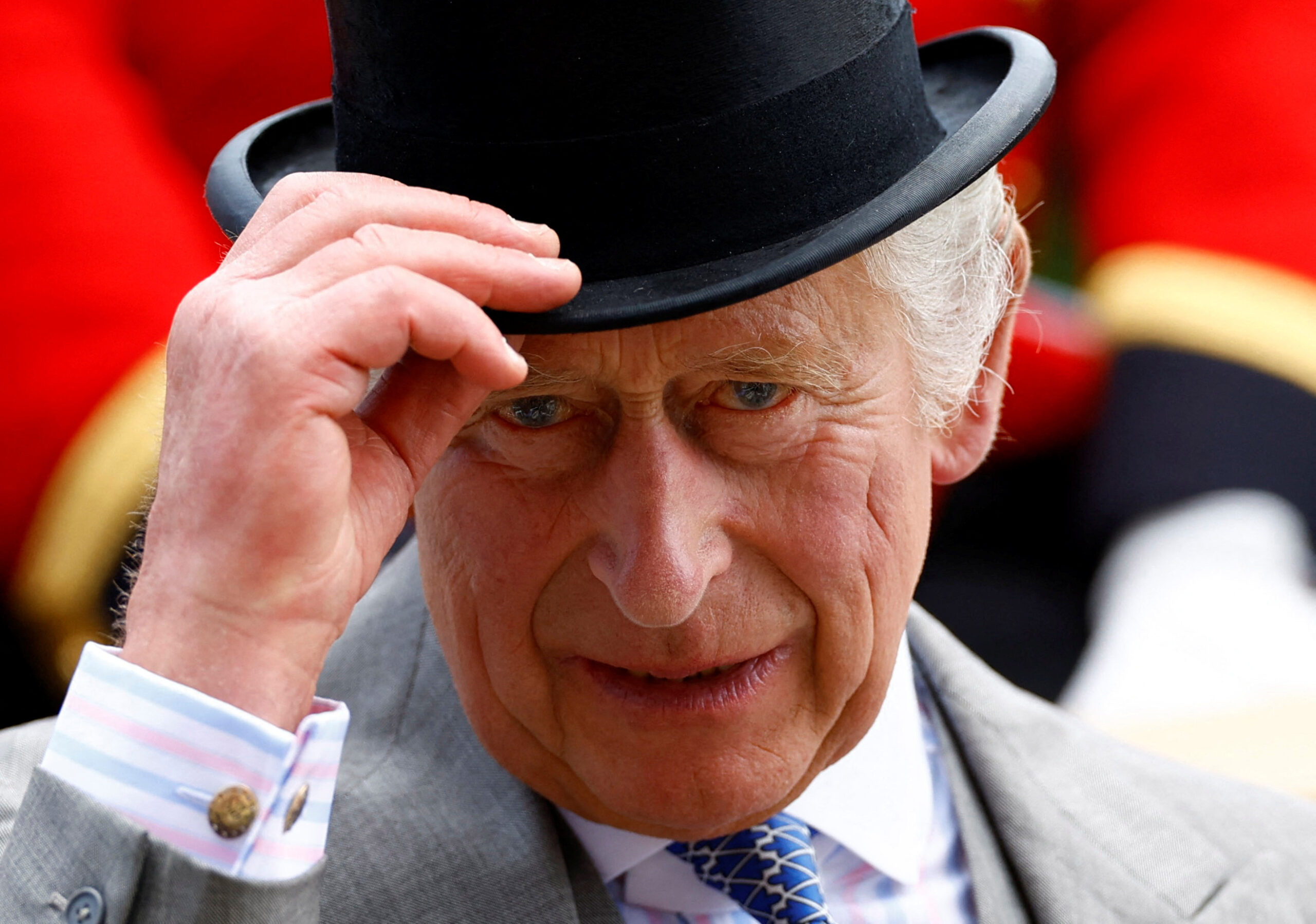 Horse Racing - Royal Ascot - Ascot Racecourse, Ascot, Britain - June 21, 2023 Britain's King Charles is pictured during the Royal Procession ahead of the day's races REUTERS/Andrew Boyers/File photo
